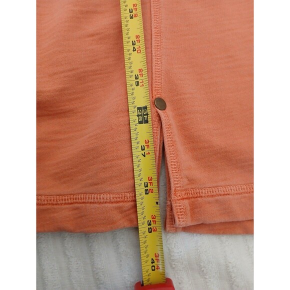 THE TERRITORY AHEAD Womens Dress‎ M  100% Cotton Orange Short Sleeve V-Neck Midi - Picture 11 of 16